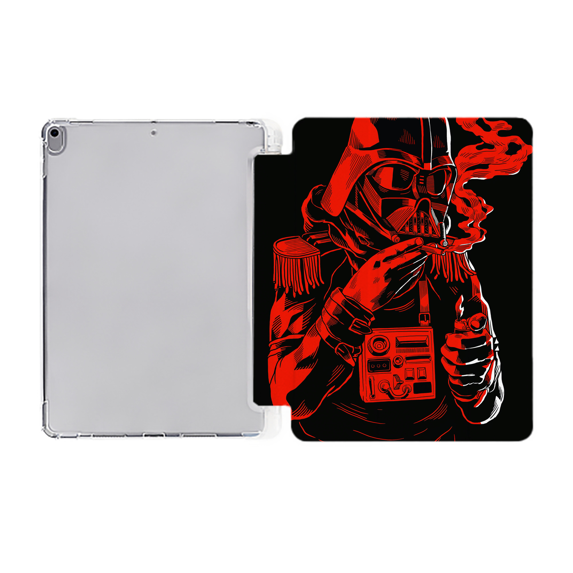 （画像用） スター・ウォーズ Star Wars IPad ケース ペン収納付き 三つ折りスタンド PUレザー×シリコン 対応機種9.5/10.5/10.9インチ